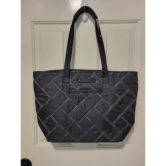 Skyliner Tote Bag - Black Rainbow Stitch - w/ SHIPPING DISCOUNT - Picture 1 of 6